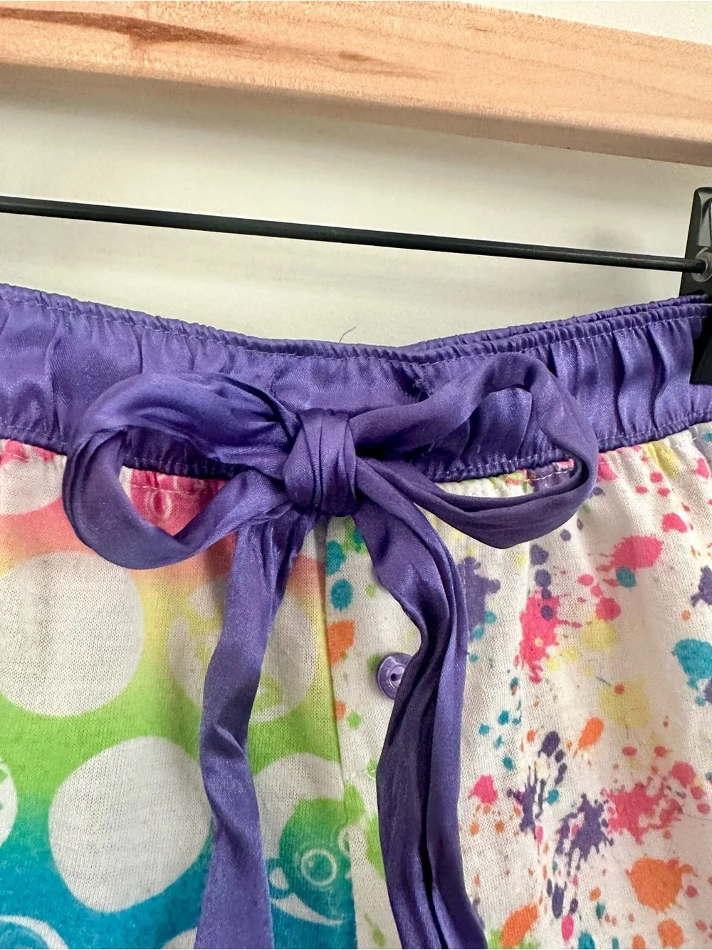 Y2K Justice Sleep Shorts 6/7 Rainbow BFF Pajama Lounge Shorts Coquette Kawaii